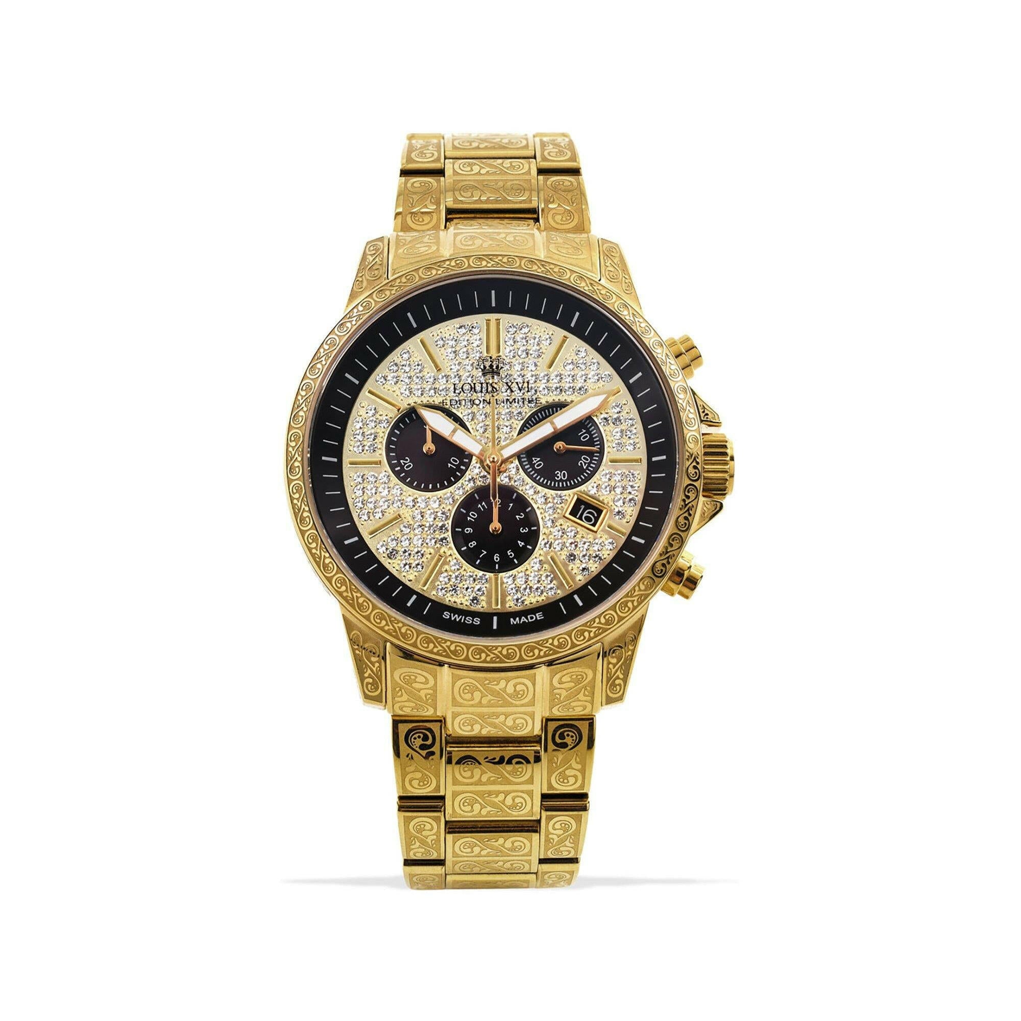 LOUIS XVI Palais Royale Iced Chronograph Uhr - MegaGIZZ WATCH