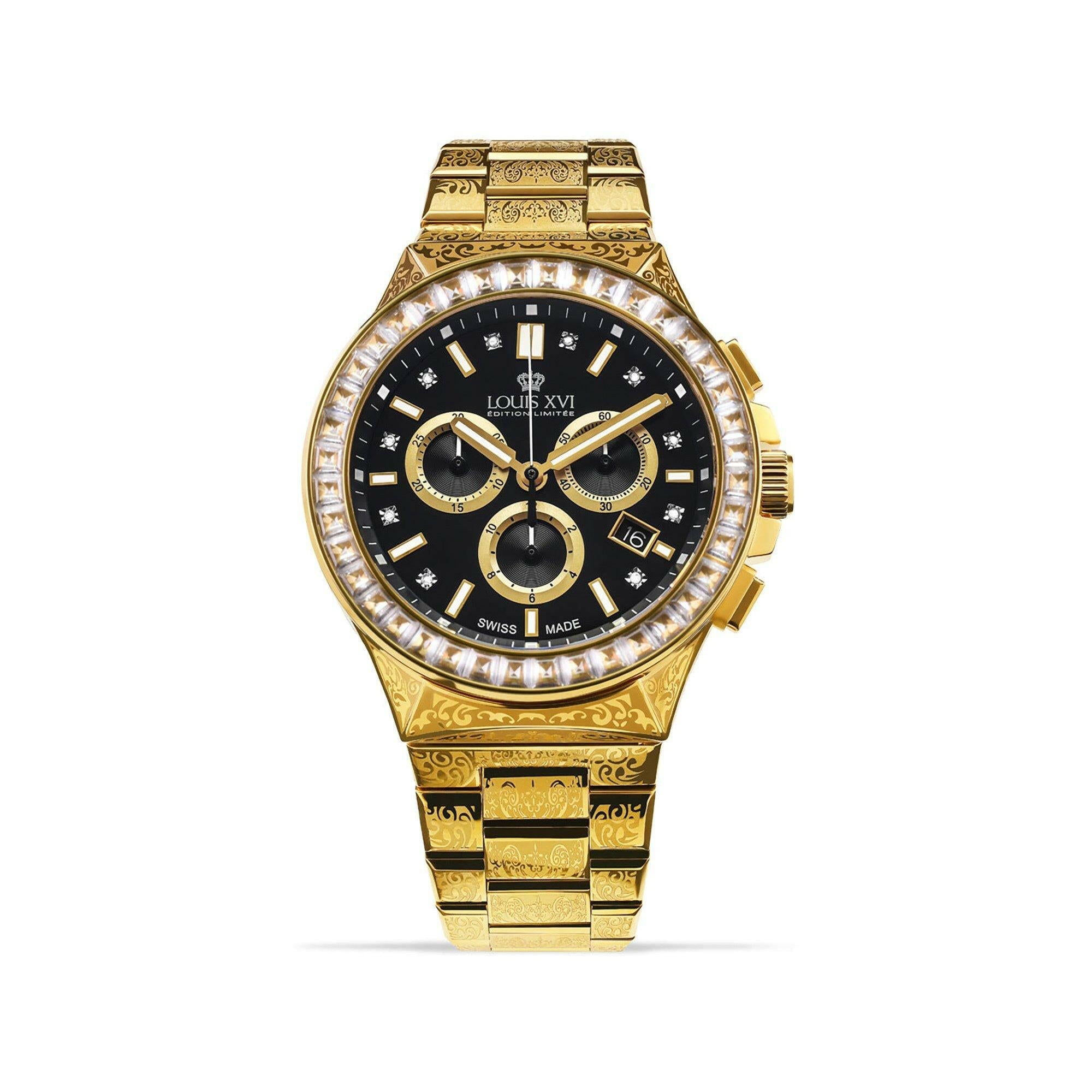 LOUIS XVI Le Monarque Royale Iced Chronograph Uhr - MegaGIZZ WATCH