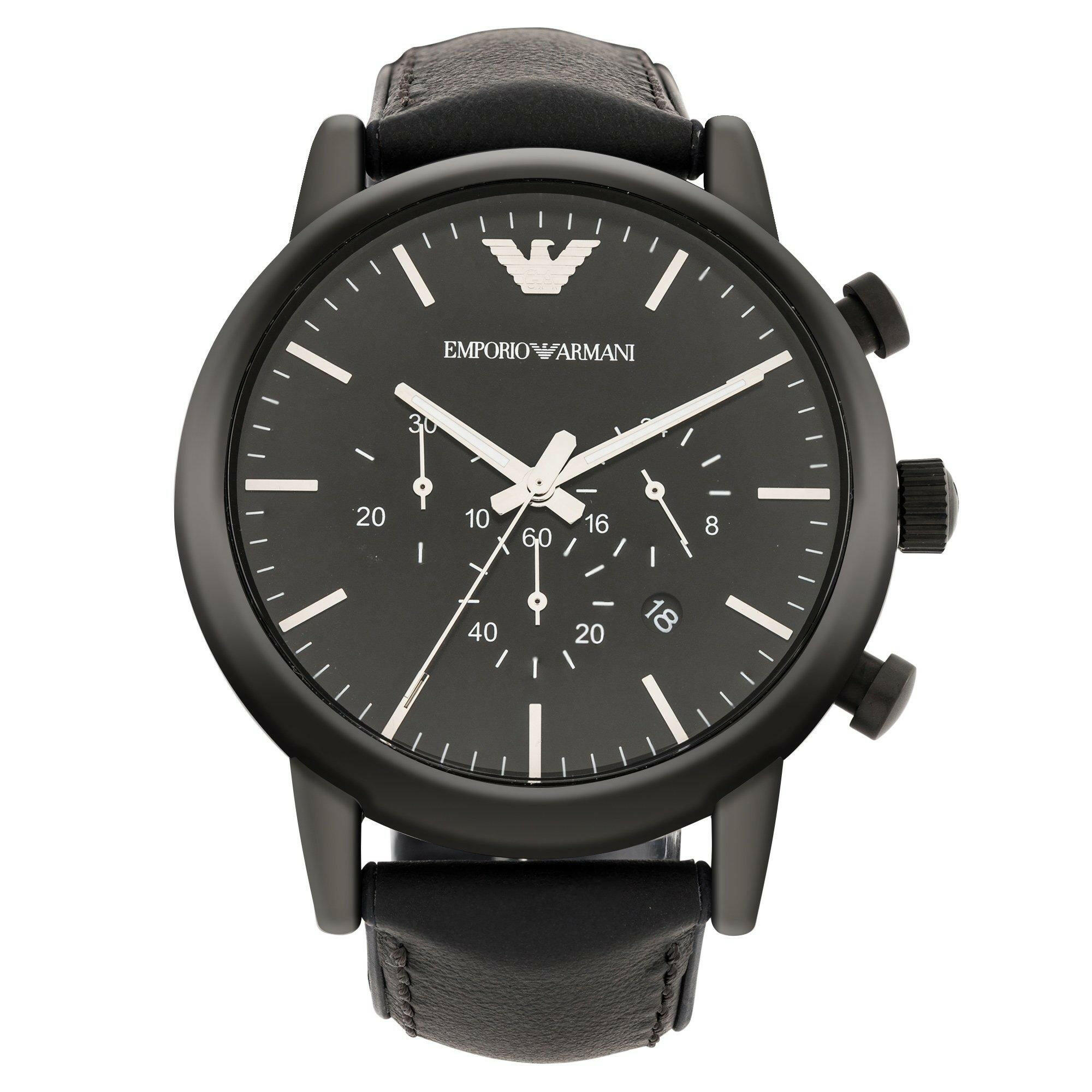 EMPORIO ARMANI Luigi Noir 46mm - MegaGIZZ WATCH