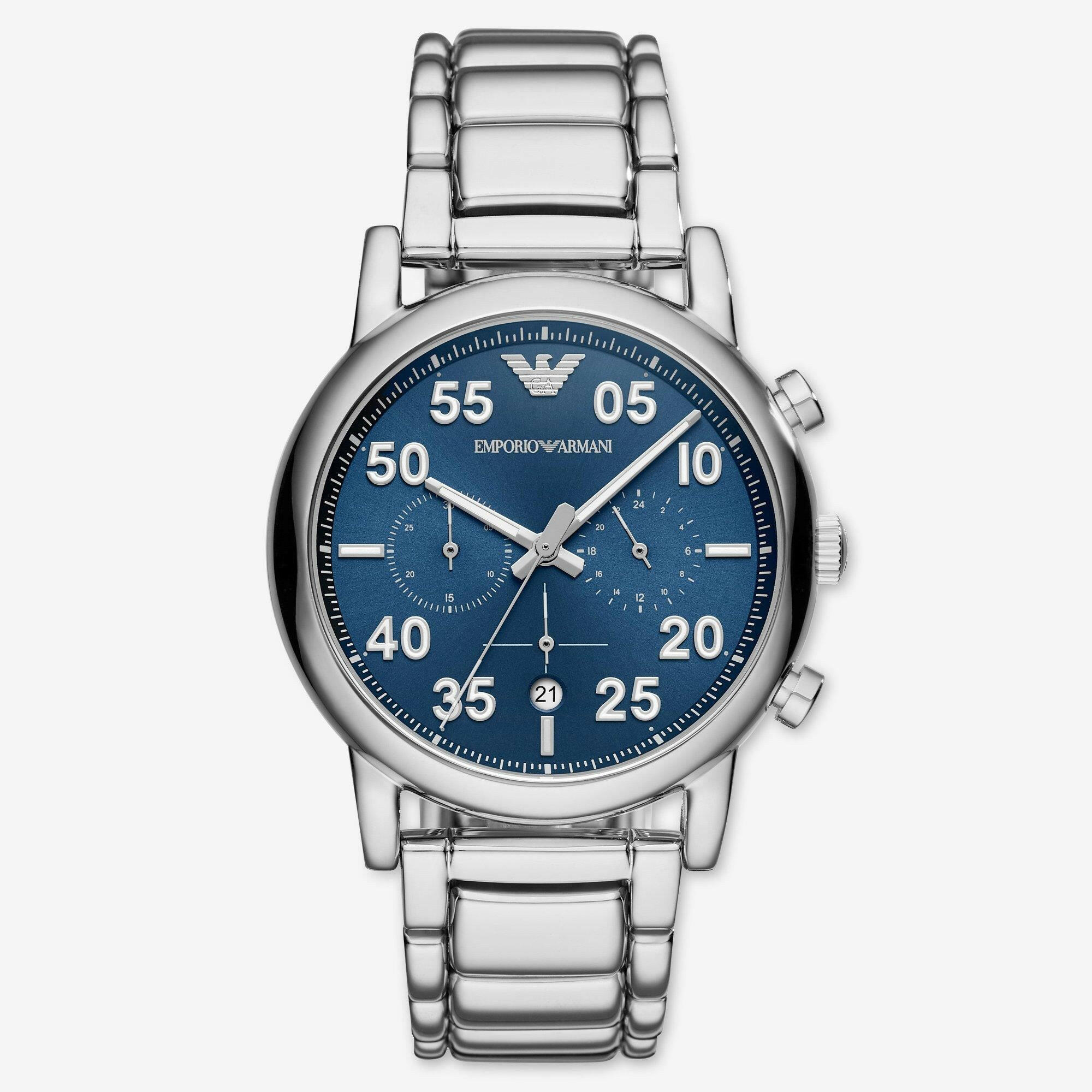 EMPORIO ARMANI Luigi *COULEUR ARGENT 43MM - MegaGIZZ WATCH